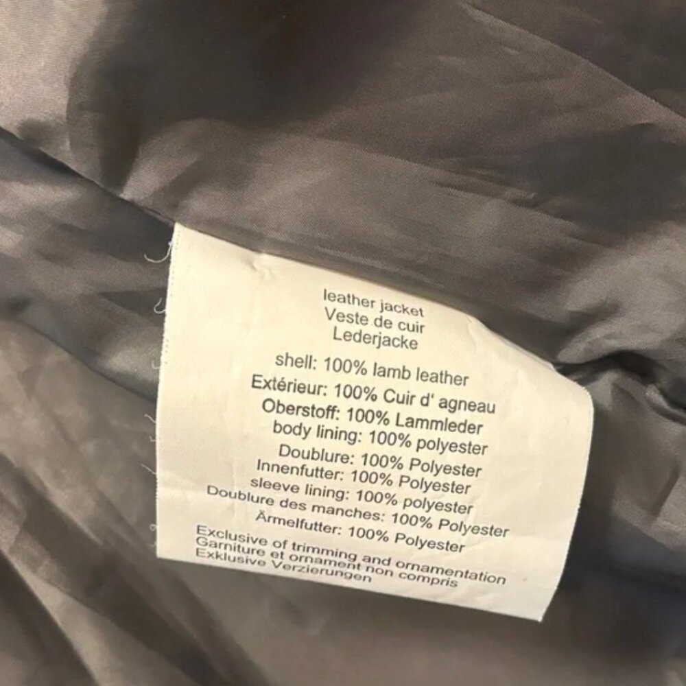 Mauritius Belted Black Leather Jacket - Women’s 4/6 - Picture 6 of 7